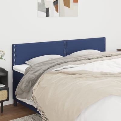 vidaXL - Hoofdborden - 200x5x78/88 - cm - stof - blauw
