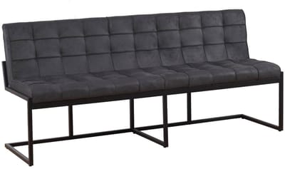 Eetkamerbank 200cm Vito zwart microvezel eetbank