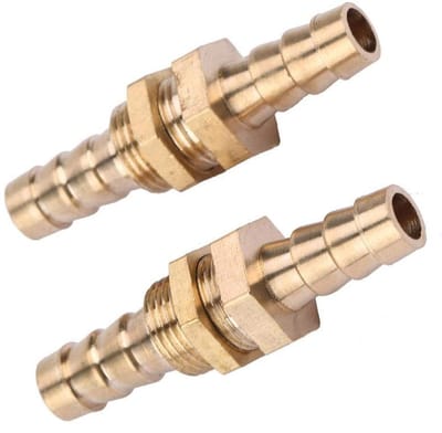 Dailygoods - Slangpilaar Schot Schot Pijp Koppeling - 8mm Connectie - Messing Afwerking - Praktische Adapter - Ideaal voor Pijpverbindingen - Gemakkel...