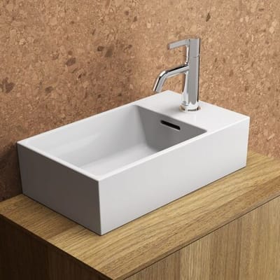 Ideal Standard hand wash basin 45 cm, tap ledge right, 1 HL, w. ÜL T373401