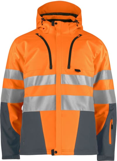 ProJob 6420 GEVOERDE SIGNALISATIESOFTSHELL EN ISO 20471 KLASSE 3 646420 - oranje/grijs - 4XL