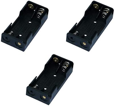 Batterijhouders - Batterijboxen - Batterijen Opslag - Set van 3 - 2x AAA - Transparant