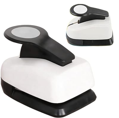 Ronde Papierpons - Vormsijder Stansapparaat - Scrapbooking en Kaarten - Scherpe Randen - 9 mm - Zilver