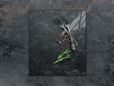 TMK ArtDeko Serie - Glazen Snijplank - Beschermplaat - 45x52 cm