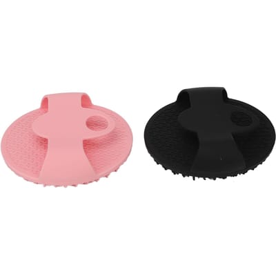 Siliconen Lichaamsborstel Rond Badborstel Multifunctionele Siliconen Doucheborstel Zwart Roze pink