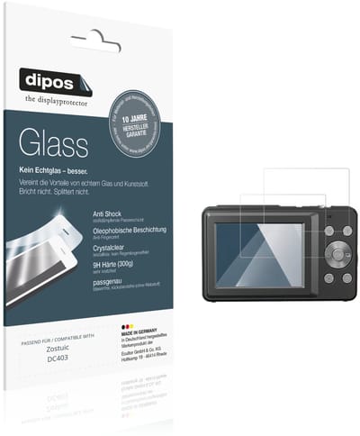 dipos – 2x Pantserfolie geschikt voor Zostuic DC403 | 9H Screenprotector