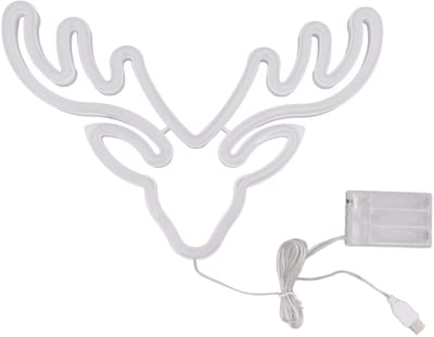 Dailygoods- Neon Decor Licht - Herten LED Teken - USB/Batterij Aangedreven - Flexibele PVC/ABS - Gezellige Verlichting - Uniek Ontwerp - Neonlicht