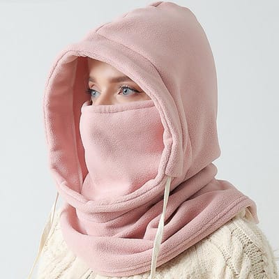 Nieuwe Mode Warme Muts Winter Heren Dames Hoed Waterdicht Thermisch Polar Fleece Balaclava Muts Muts met Capuchon Nekwarmer Wandelen Fietsen Muts roze