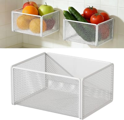 Magnetische Keukenorganiser en Kruidenset voor de Koelkast, Geen Boren, Ideaal voor Keuken en Badkameropslag