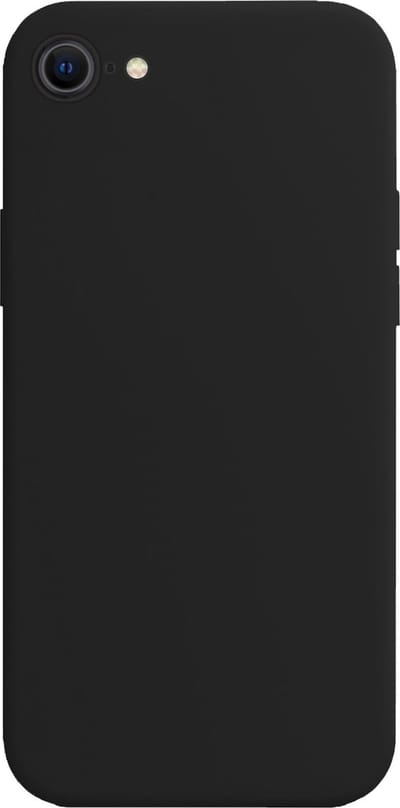 Hoes - Geschikt voor Apple iPhone SE (2022) - Sterk & Shockproof - Hoesje Cover - Siliconen Case - Zwart