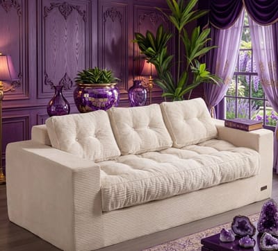 Luxe Corduroy L-vormige Hoekbank - 190x85x75 cm - Arqam