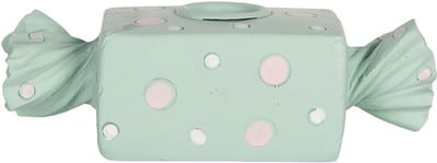 Clayre & Eef Kandelaar 14x6x4 cm Blauw Kunststof