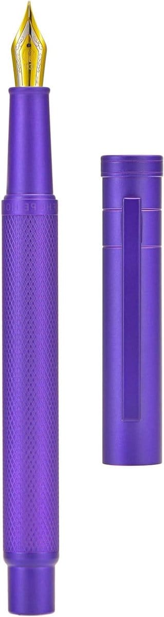 Dailygoods - Hongdian Paarse Vulpen - Extra Fijne Penpunt met Metalen Etui