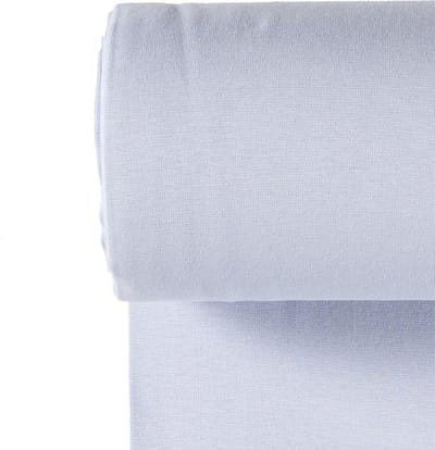 Boordstof Uni Rondgebreid 35 cm per Meter – Licht Blauw – Elastische Boordstof voor Mouwen, Hals & Taille