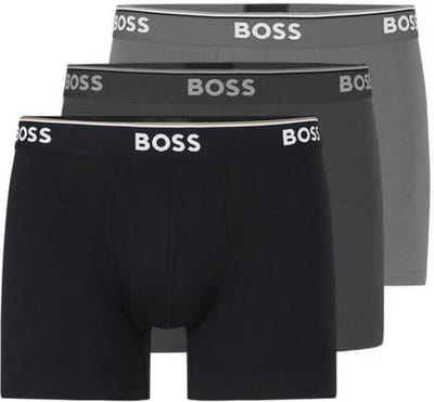 Boxershort met logo in band in een set van 3 stuks, model 'Power'