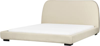 ROISEL - Tweepersoonsbed - Lichtbeige - 160 x 200 cm - Polyester