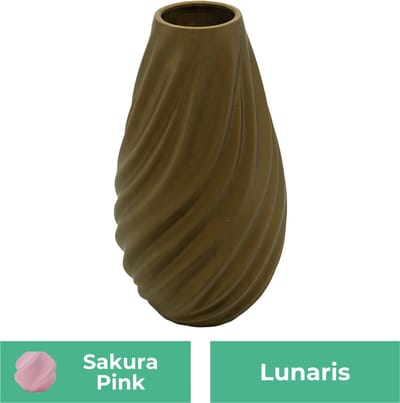 Lunaris moderne vaas – Decoratieve vaas - Sakura Roze - 3d geprinte vaas – geschikt voor droogbloemen - 20CM