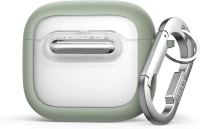 Stootvaste Hoes voor AirPods 4 met Reinigingsset en Karabijnhaak - Groen