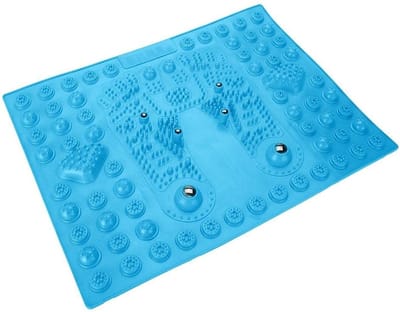Allecto - Foot Massage Mat - Acupressuur - Ontspanning voor Vermoeide Voeten - Blauw - Reflexologie - Gezondheid en Welzijn - Geschikt voor Thuisge...