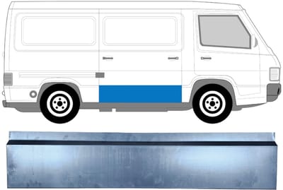 Interne reparatie achterste deuren voor Mercedes MB 100 1988-1996 / Rechts