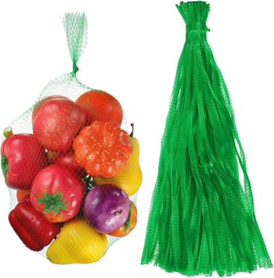 Herbruikbare mesh-productzakken 100 stuks, 60 cm, wasbaar en ademend, ideaal voor groenten, fruit en zeevruchten opslag