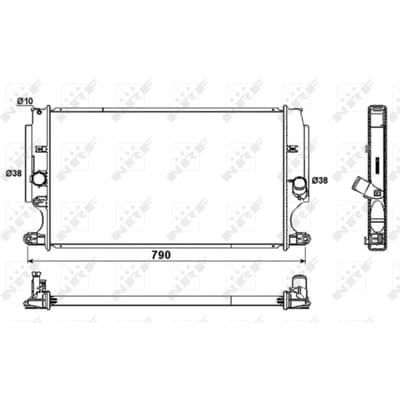Radiator, motorkoeling NRF 53181