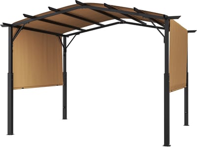 3x3m Pergola Metalen Tuinpaviljoen Partytent Luifel met Verstelbaar Dak