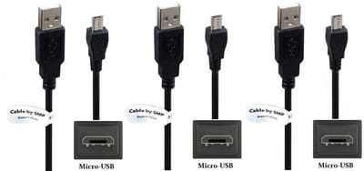 3 stuks OneOne 0,8m Micro USB kabel. Stevige laadkabel. Oplaadkabel snoer past op past op Samsung Galaxy A01, A01 Core, A02, A2 Core, A6, A6+, A10, A10s, C5, C7, E5, E7, J1, J1 Mini Prime, J2 Core, J2 Pro-Core, J3, J4, J4 Core