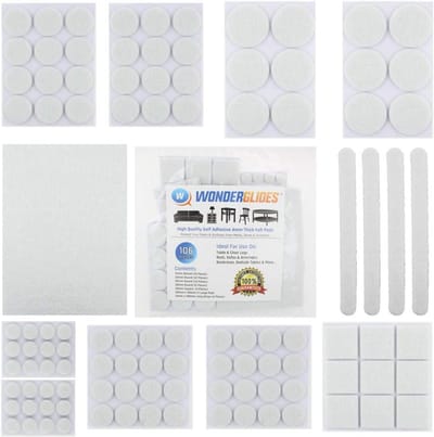 Zelfklevende Witte Vilten Pads - 106 stuks Vloerbeschermers voor Meubels