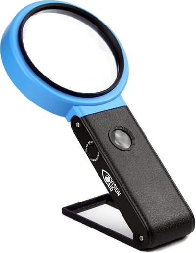 Vergrootglas met 21 LED-verlichting voor munten-sieraden-ambachten - Handsfree 30X - 40X loep voor senioren-lezen-horloge reparatie Vergrootglas met licht