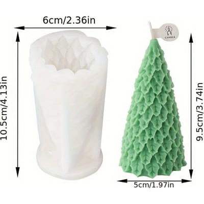 Kerst Siliconen Vorm DIY Dennengeur Kaars Vorm Grensoverschrijdende Kerstserie Huisdecoratie white