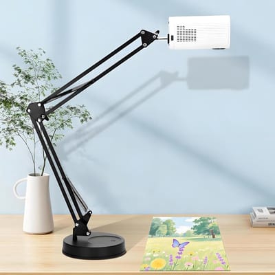 Draagbare Projector - Tekentafel Projector - Artistiek Ontwerp - Verstelbare Projectie - 16-100 inch - Wit