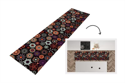 Keukenloper - Loper keuken - Retro - Bloemen - Regenboog - Boho - Patronen - 200x50 cm - Keukenloper vinyl