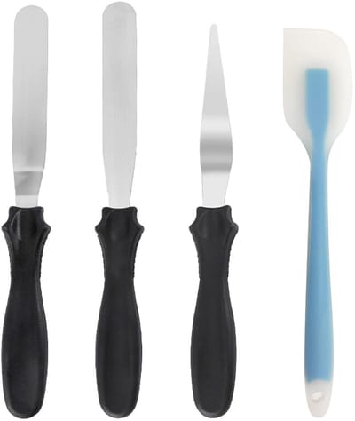 NTHProducts - Palette-messen set - Spatula set - Voor het decoreren van taarten - Roestvrij staal - Bakaccessoires - Geschikt voor bakkers - Inclusief ...