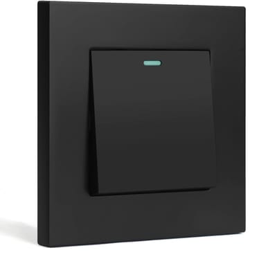 Eenvoudige Draadloze Aanraakschakelaar voor Slaapkamer, Woonkamer en Badkamer - Zwart, Makkelijk te Installeren, Modern Design