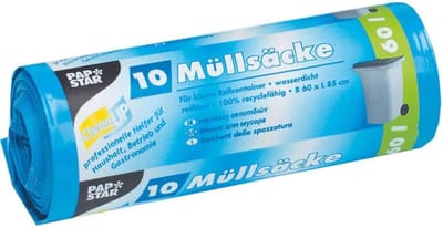 Vuilniszakken - Afvalzakken - Huishoudelijk Afval - Scheurvast LDPE Materiaal - 60x85 cm 60 Liter - Blauw