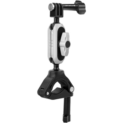 PULUZ PU862 Camera Mount Klem Mount Fietsstuur Adapter Mount Aluminiumlegering met Dual zilver