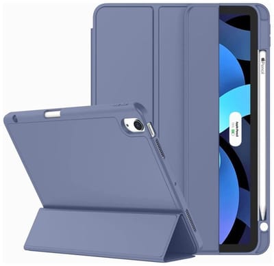 Mobiq - Flexibele Trifold Hoes geschikt voor iPad Air 13 inch (2025) - lavender grey
