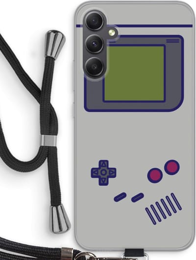 Case Company® - Hoesje met koord geschikt voor Samsung Galaxy A34 hoesje met Koord - Game On - Telefoonhoesje met Zwart Koord - Bescherming aan alle Kanten en Over de Schermrand
