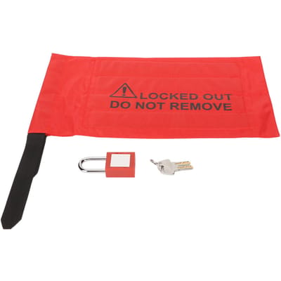 Cadenas de sécurité à manille 38 mm Verrouillage Tagout avec sac en PVC pour équipement électrique industriel red