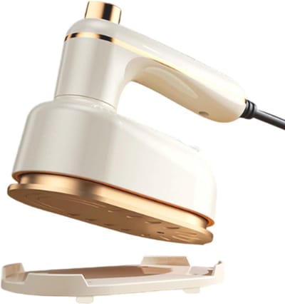 Draagbaar Stoomstrijkijzer - Handstrijkijzer Reisstrijkijzer - Kleding Strijken - Snelle Opwarming - 0.73 Pounds - Beige