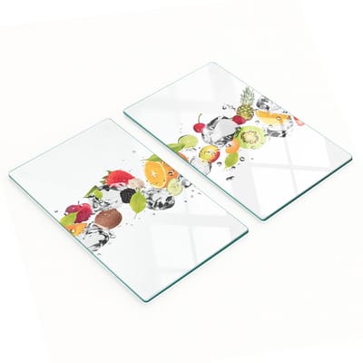 Multifunctionele decoratieve glazen keukenplanken voor fruit en water, 2x30x52 cm