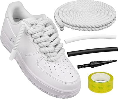 Famanu – Dikke Touwveters voor Air Force 1, Chunky Rope Design, Extra Brede Schoenveters