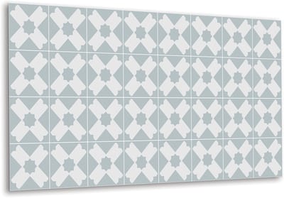 Tulup PVC Wandpaneel - Geometrisch Patchwork Vinyl Wandpaneel - 100 cm x 50 cm - Grijs PVC Wandpaneel - 1 stuk - Vinyl Wandpaneel - Mozaïek Wandbekleding - Wandbekleding Vinyl - Plaktegels Keuken en Badkamer