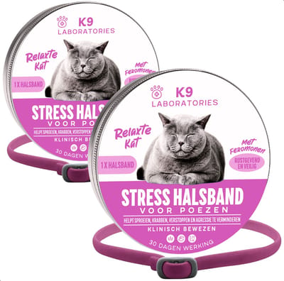 Feromonen halsband kat Roze - 2 stuks - Antistress middel voor katten - Stress halsband - antistress halsband - feromonenhalsband kat