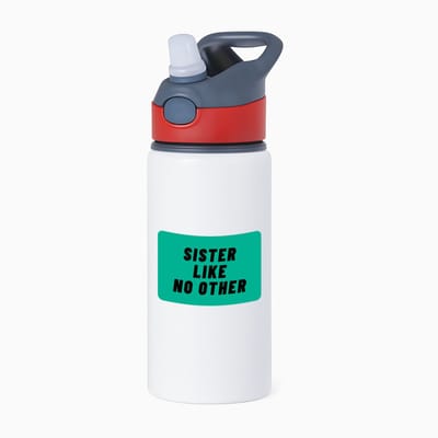 Hacebo® - sister like no other waterfles met rietje rood - Zus - geweldige zus - niemand anders - verjaardag - cadeau - kado - bedankje - geschenk - water fles - 650ML