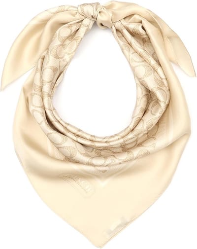 Luxe Zijden Vierkante Sjaal met Patroon Dames | Zijden Foulard 90x90 cm