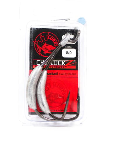 Tackle Tactics TT ChinlockZ SWS Crochet à vis sans fin lesté 1/2 oz 8/0 2/paquet (0978)