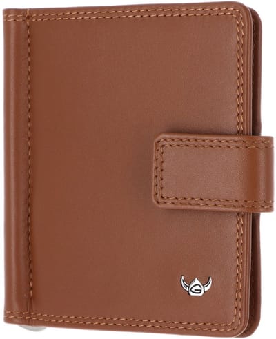 Golden Head Leren kaarthoes geldclip Polo RFID Protect Clip-Scheintasche 1906 Cognac bruine