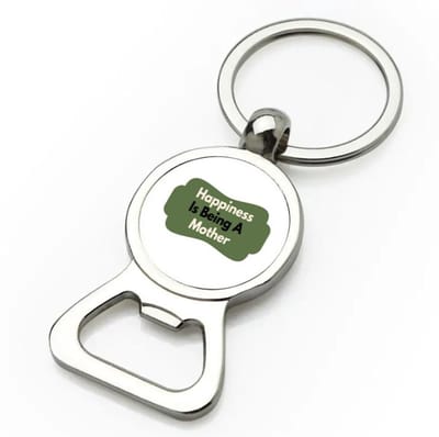 Akyol - happiness is being a mother flesopener - Moeder - de liefste moeder - moeder cadeautjes - moederdag - verjaardag - geschenk - kado - 9 bij 3 cm